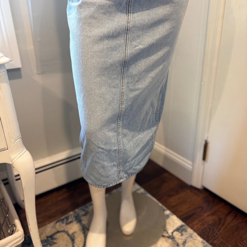 GRLFRND The Amara Maxi Pencil Skirt Back Slit Denim | Size 24 - Picture 12 of 12